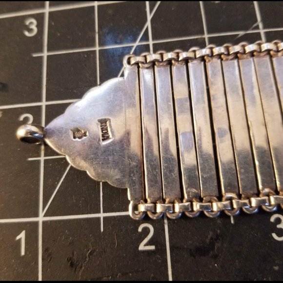 Vintage Rajasthan Silver Bracelet 925 - Picture 4 of 6